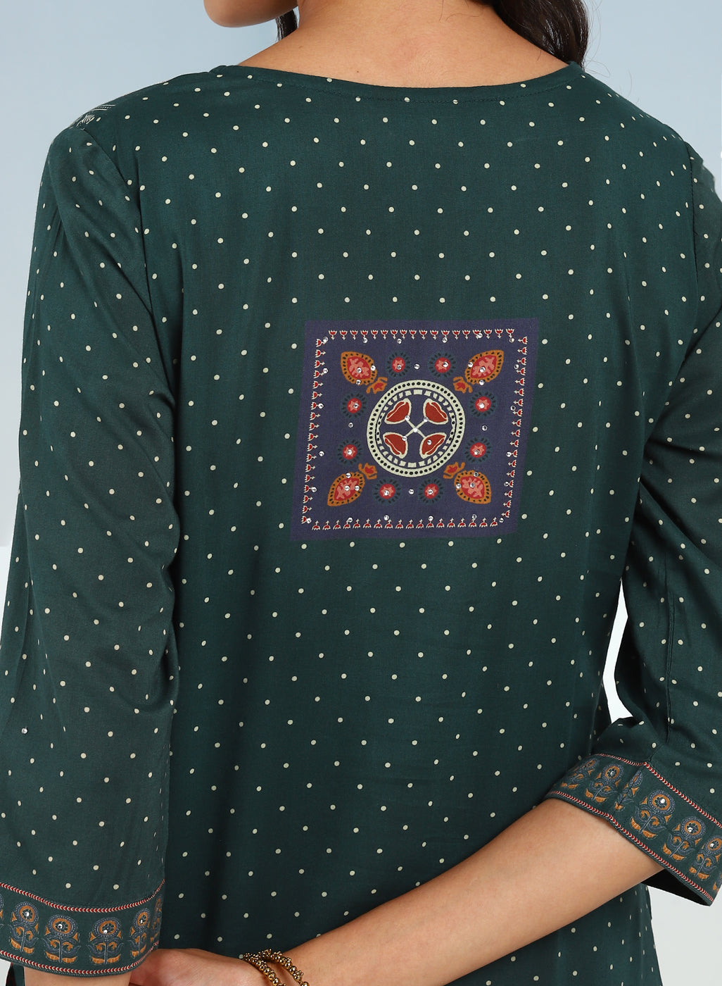 Buy Okhai Spirit Pure Cotton Mirror Work Black Embroidered Long Kurta  Online – Okhaistore
